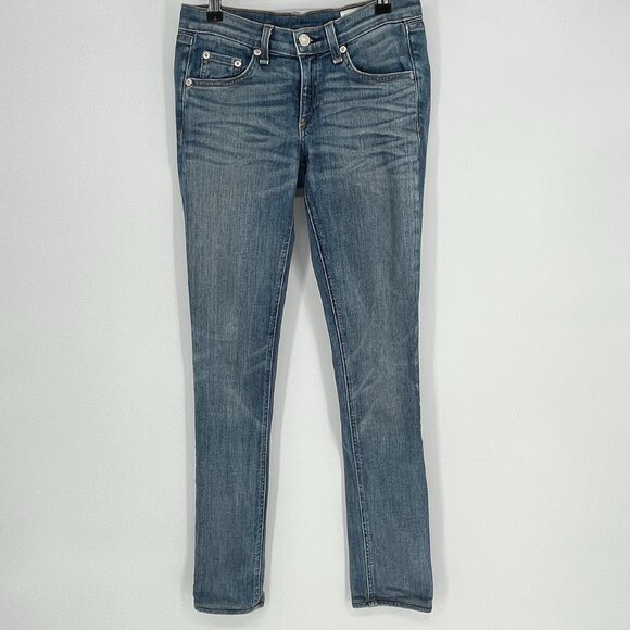 Rag & Bone Monument Low Rise Skinny Jeans Size 25 Y2K Stretch Denim W1502K520 - Picture 2 of 10